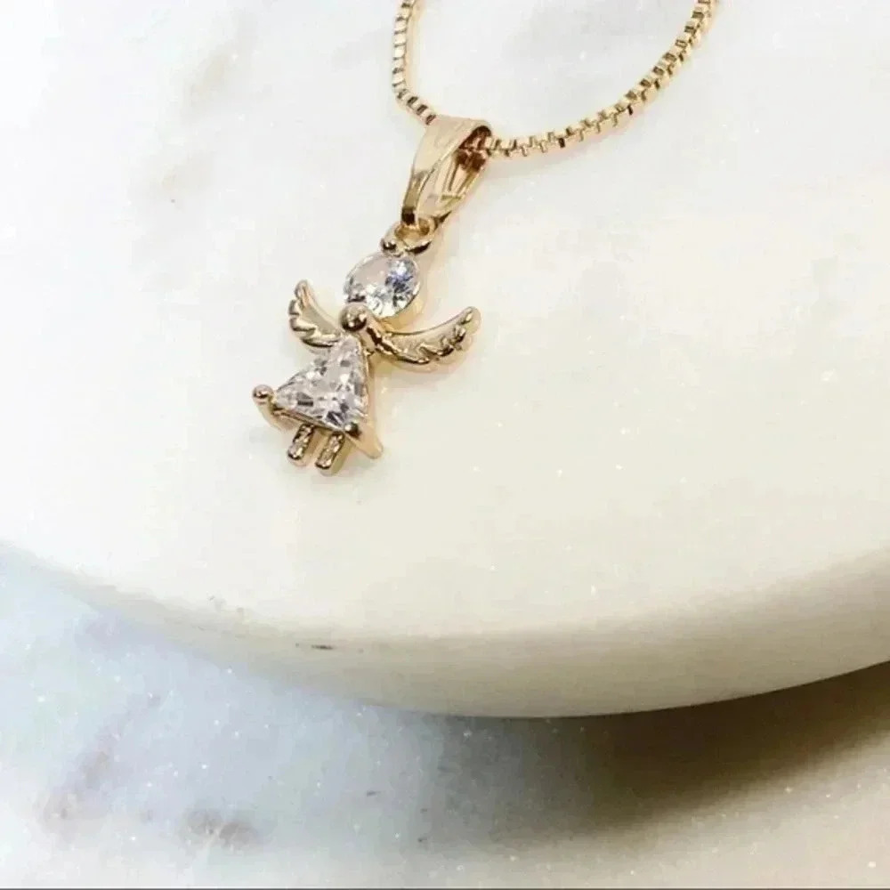 𝅺925 Stamped ANGEL Necklace - Picture 4 of 7
